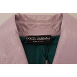 Dolce & Gabbana Purple Cotton Button Down Cropped Jacket