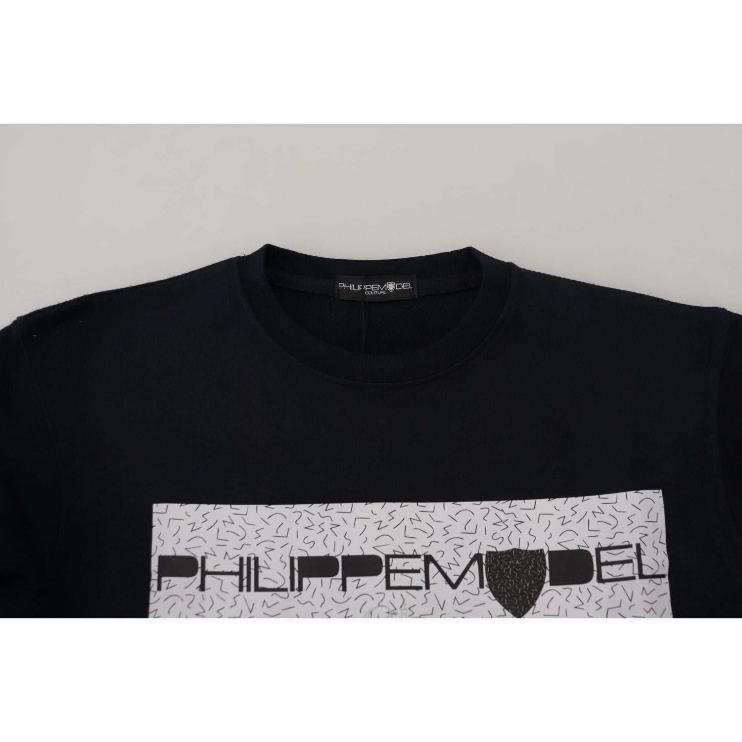 سترة فيليب موديل شيك من القطن المطبوع باللون الأسود