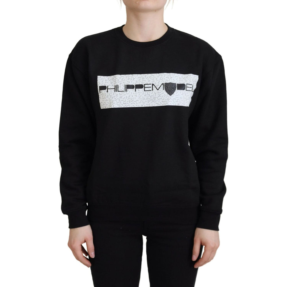 Philippe Model Black Printed Long Sleeves Pullover Sweater