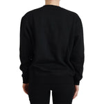 Philippe Model Black Printed Long Sleeves Pullover Sweater
