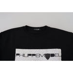 Philippe Model Black Printed Long Sleeves Pullover Sweater