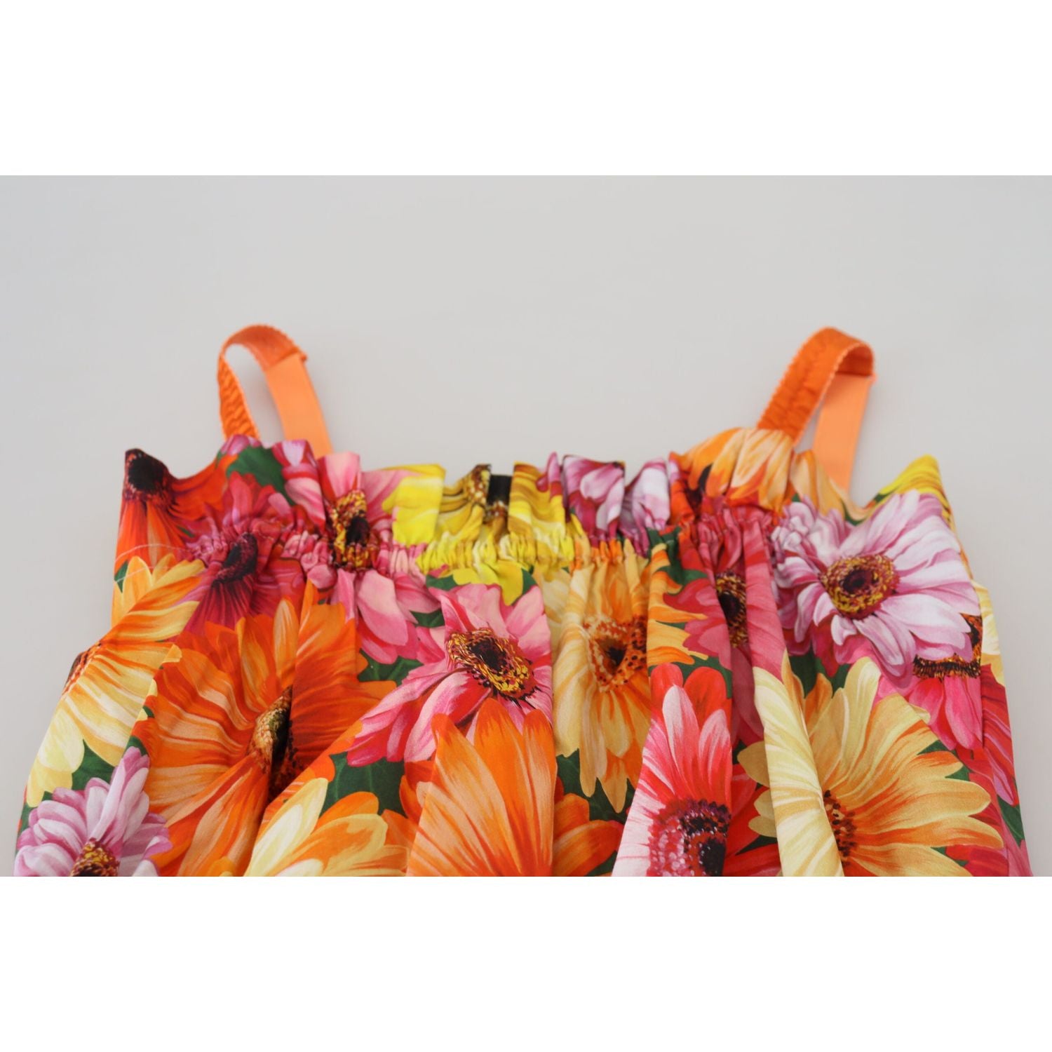 بلوزة قصيرة بدون أكمام مزينة بالزهور من دولتشي آند غابانا