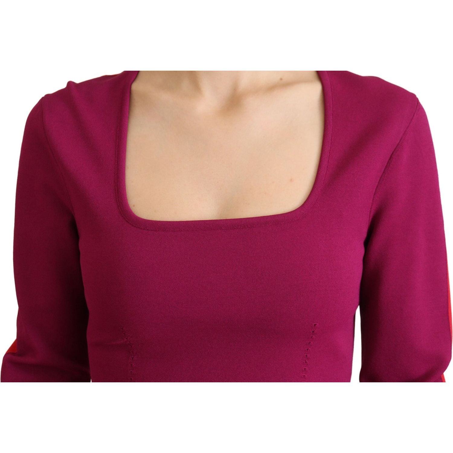 سترة دولتشي آند غابانا متعددة الألوان برقبة مربعة