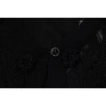 Dolce & Gabbana Black Floral Lace Button Cardigan Sweater