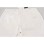 Dolce & Gabbana White Floral Embroidery Skinny Denim Jeans
