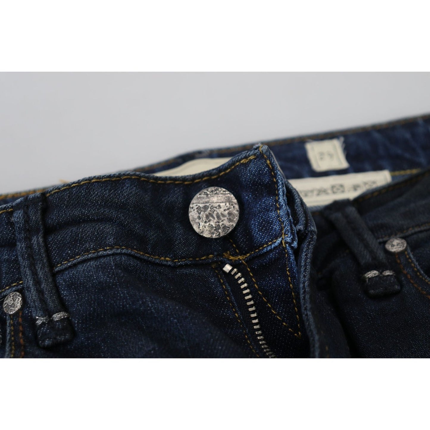 Acht Blue Cotton Skinny Low Waist Women Casual Denim Jeans