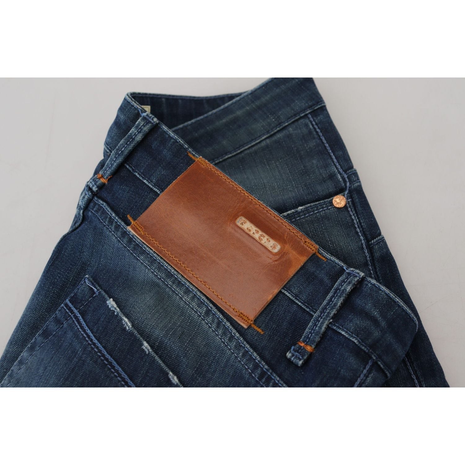 بنطلون جينز Acht Chic Slim Fit بخصر منخفض