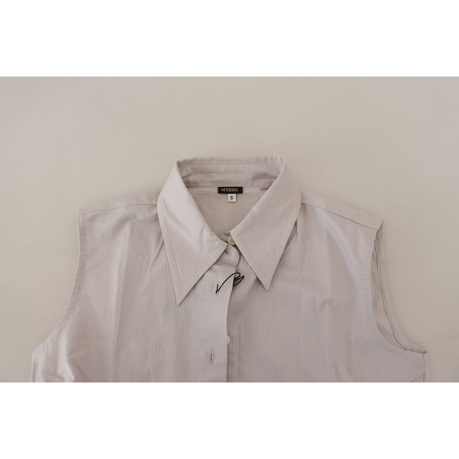 قميص بولو أنيق من القطن بدون أكمام من Ferre
