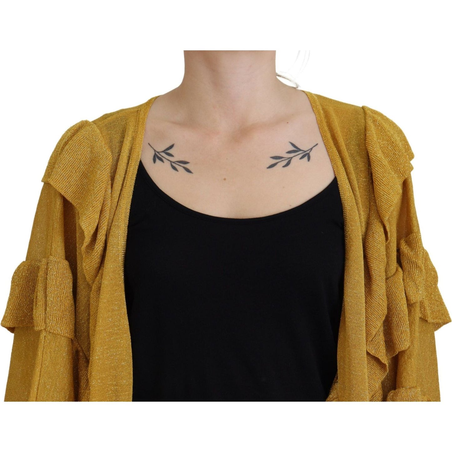 Aniye By Gold Long Sleeves Ruffled Women Cardigan Sweater