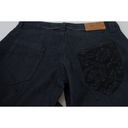 Exte Dark Blue Low Waist Straight Fit Women Denim Jeans