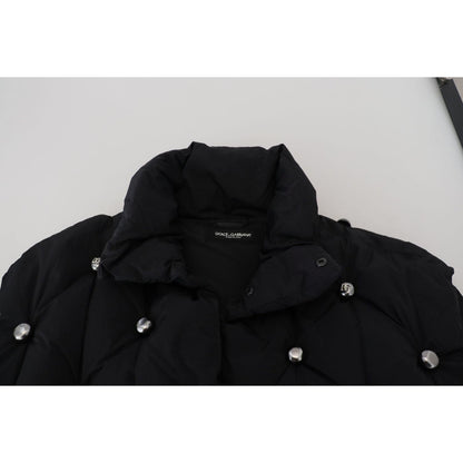 Dolce & Gabbana Black Sleeveless DG Metal Embellishment Jacket