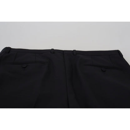 Dolce & Gabbana Black Wool Chino Dress Formal Pants