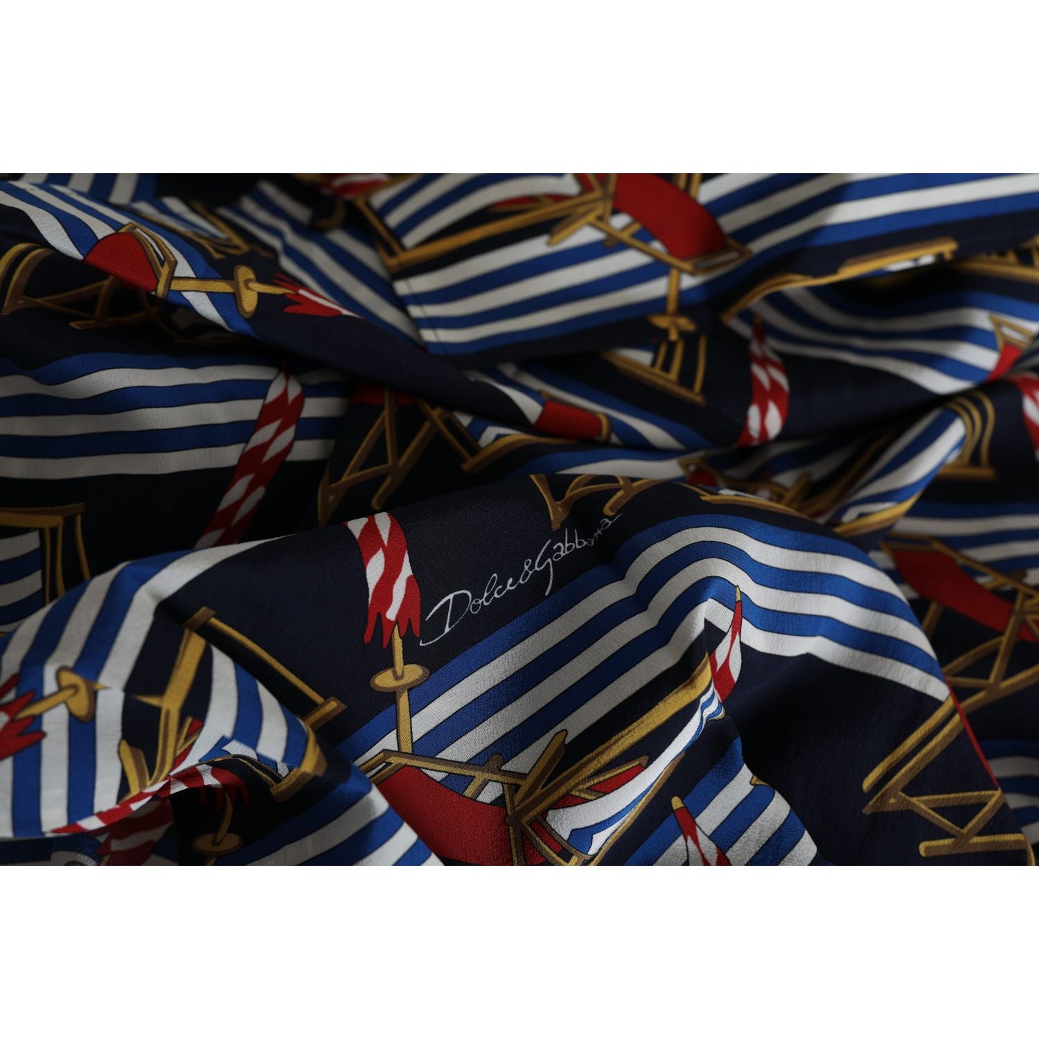 Dolce & Gabbana Multicolor Beach Chair Short Sleeves Shirt