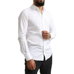 Dolce & Gabbana White MARTINI Cotton Dress Formal Shirt TSH84098-39