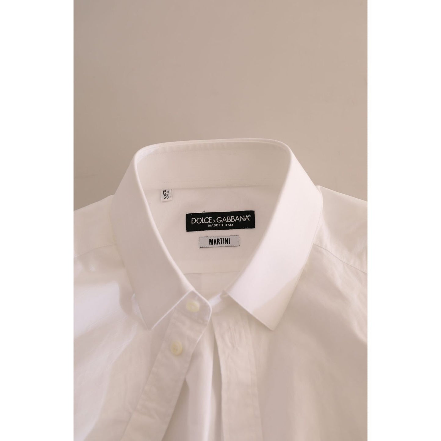 Dolce & Gabbana White MARTINI Cotton Dress Formal Shirt TSH84098-39