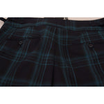 Dolce & Gabbana Blue Purple Plaid Wool Trousers Pants