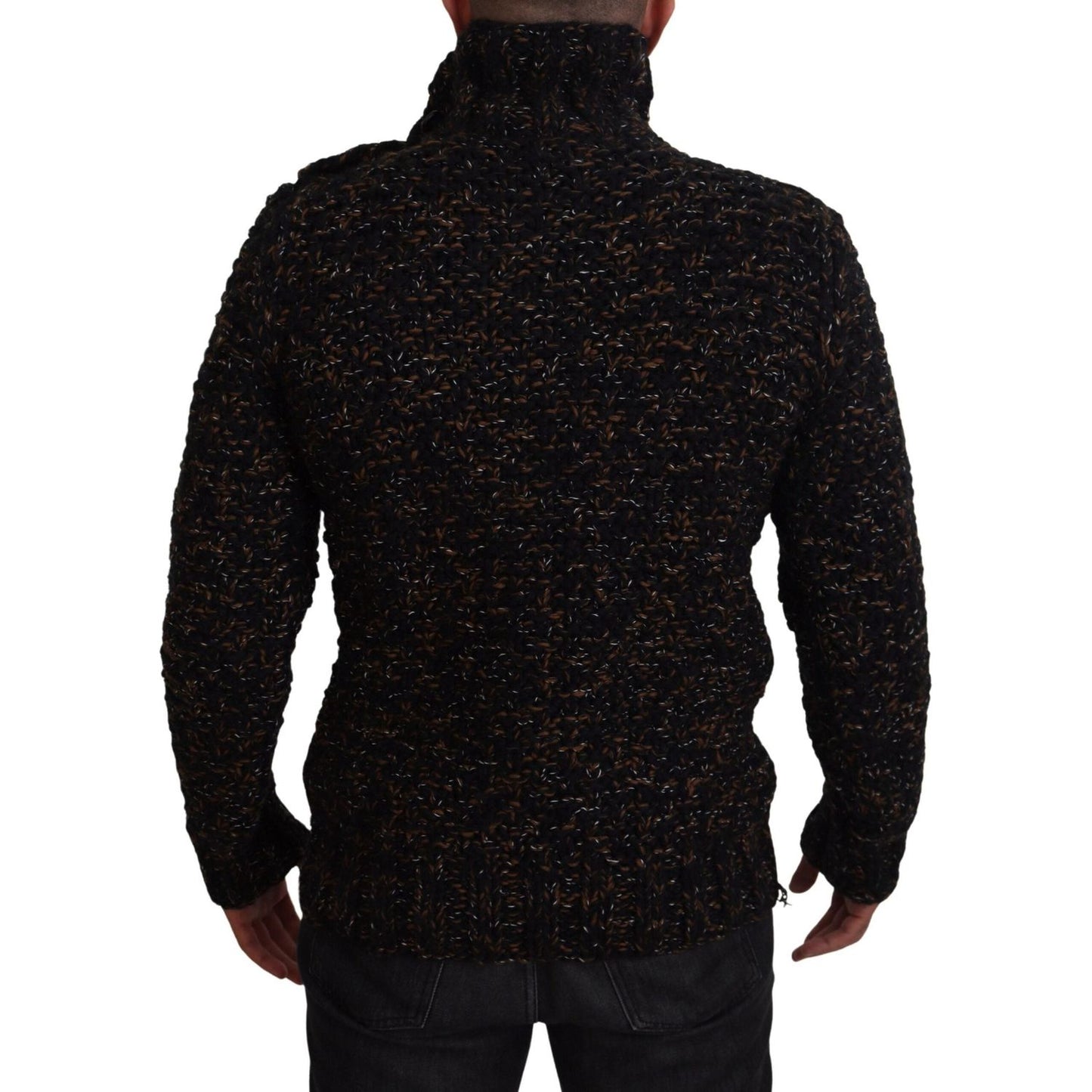 Dolce & Gabbana Brown Fatto A Mano Turtleneck Pullover Sweater