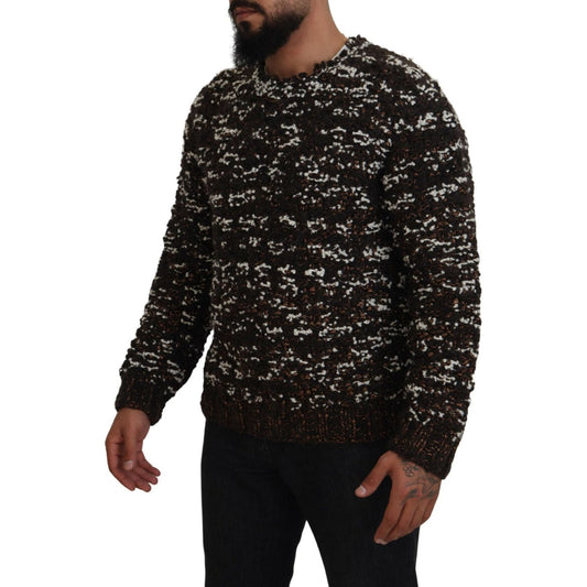 Dolce & Gabbana Brown Knitted Wool Fatto A Mano Sweater TSH83881- 44