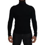 Dolce & Gabbana Black Half Zip Turtleneck Pullover Sweater TSH83954- 42