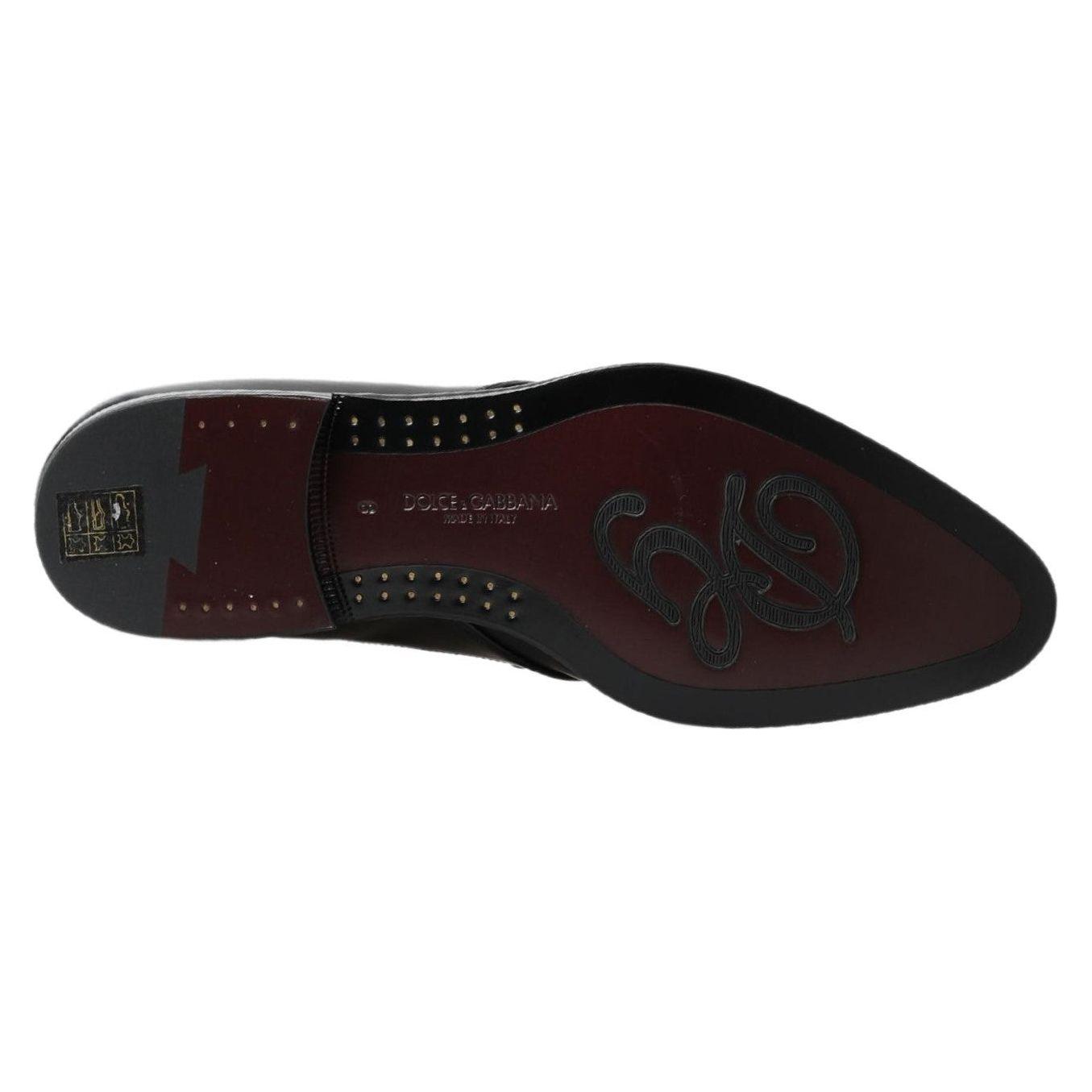 Dolce & Gabbana Black Derby Formal Dress Shoes