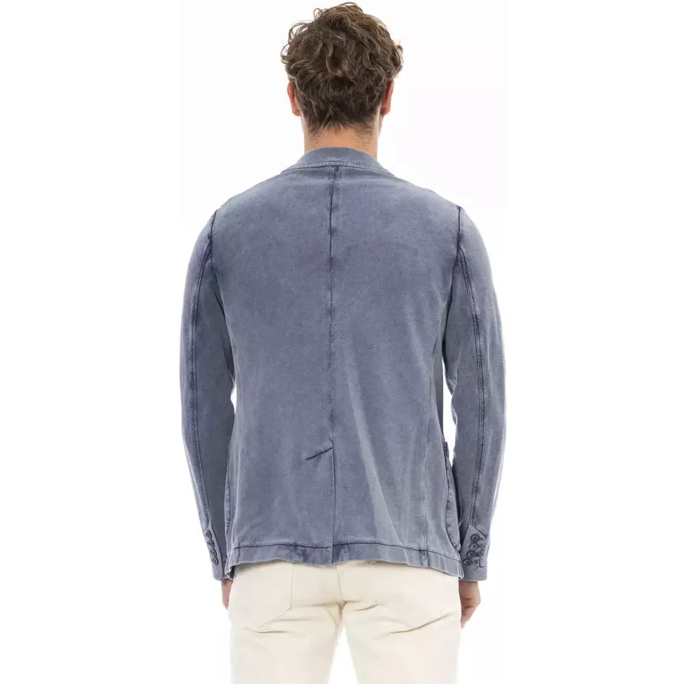 سترة رجالية من القطن باللون الأزرق من ديستريتو 12