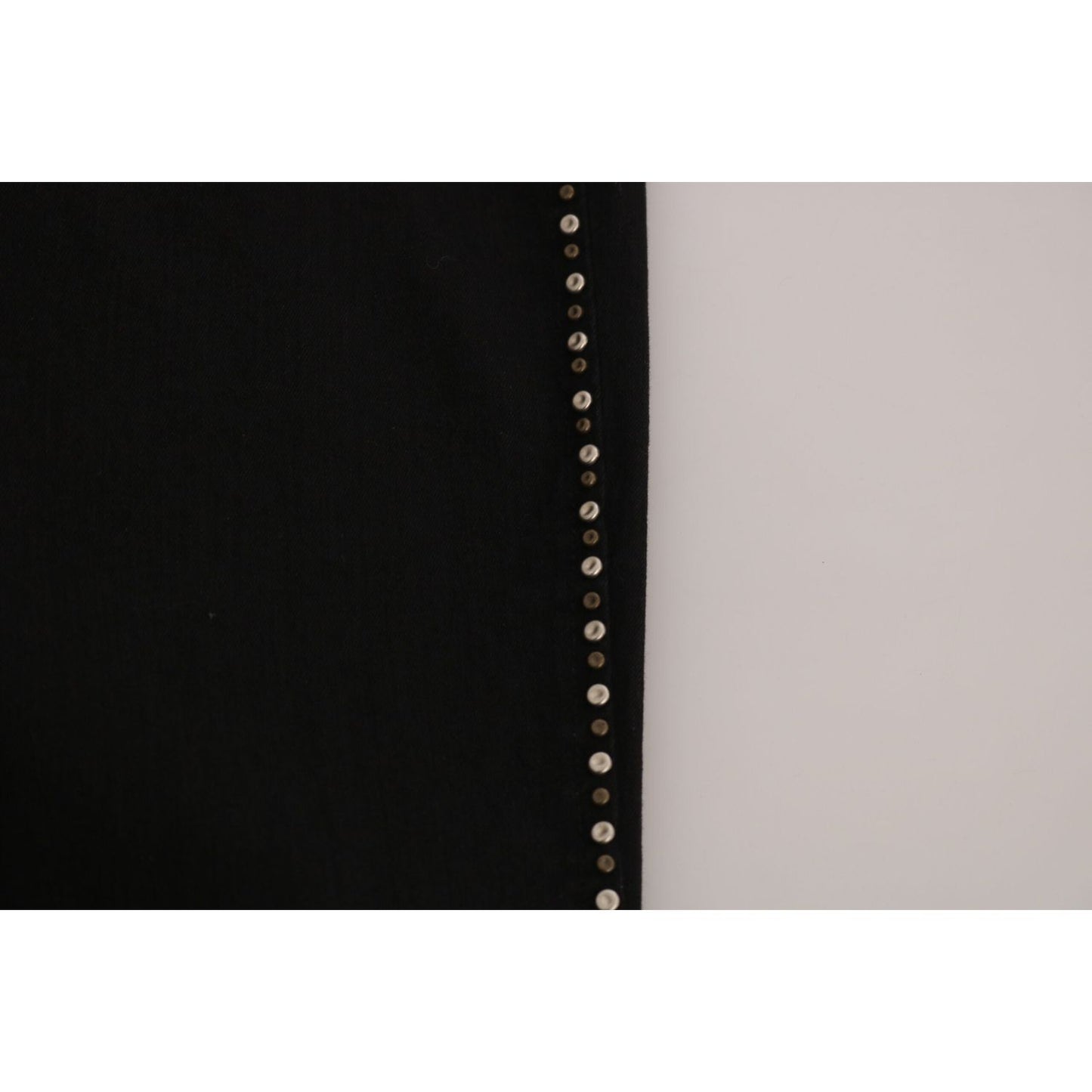 Costume National Black Embellished Mid Waist Skinny Denim Jeans