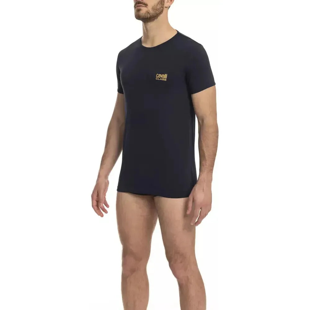 Cavalli Class Blue Cotton Men's T-Shirt