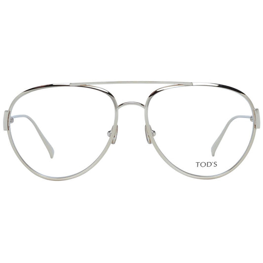 Alt Tag: Tod's Gold Women Glasses Frame in full-rim aviator style with metal frame and demo lenses, perfect for stylish look.