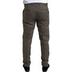 Dolce & Gabbana Brown Wool Dress Skinny Men Trouser Pants PAN74842-48