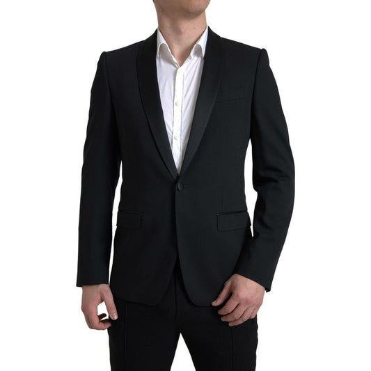 Dolce & Gabbana Black Wool Single Breasted MARTINI Blazer JKT3689-48