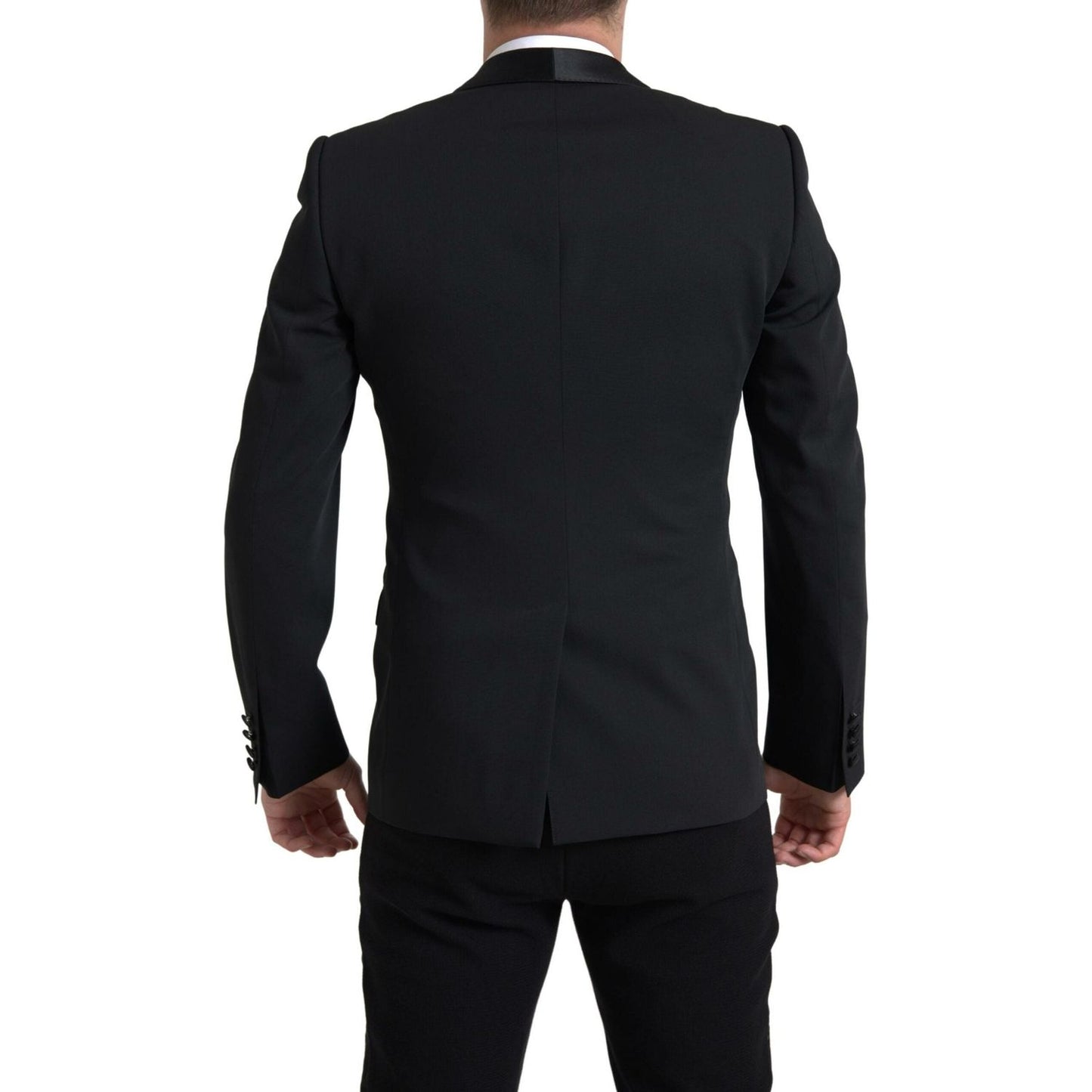 Dolce & Gabbana Black Wool Single Breasted MARTINI Blazer JKT3689-48