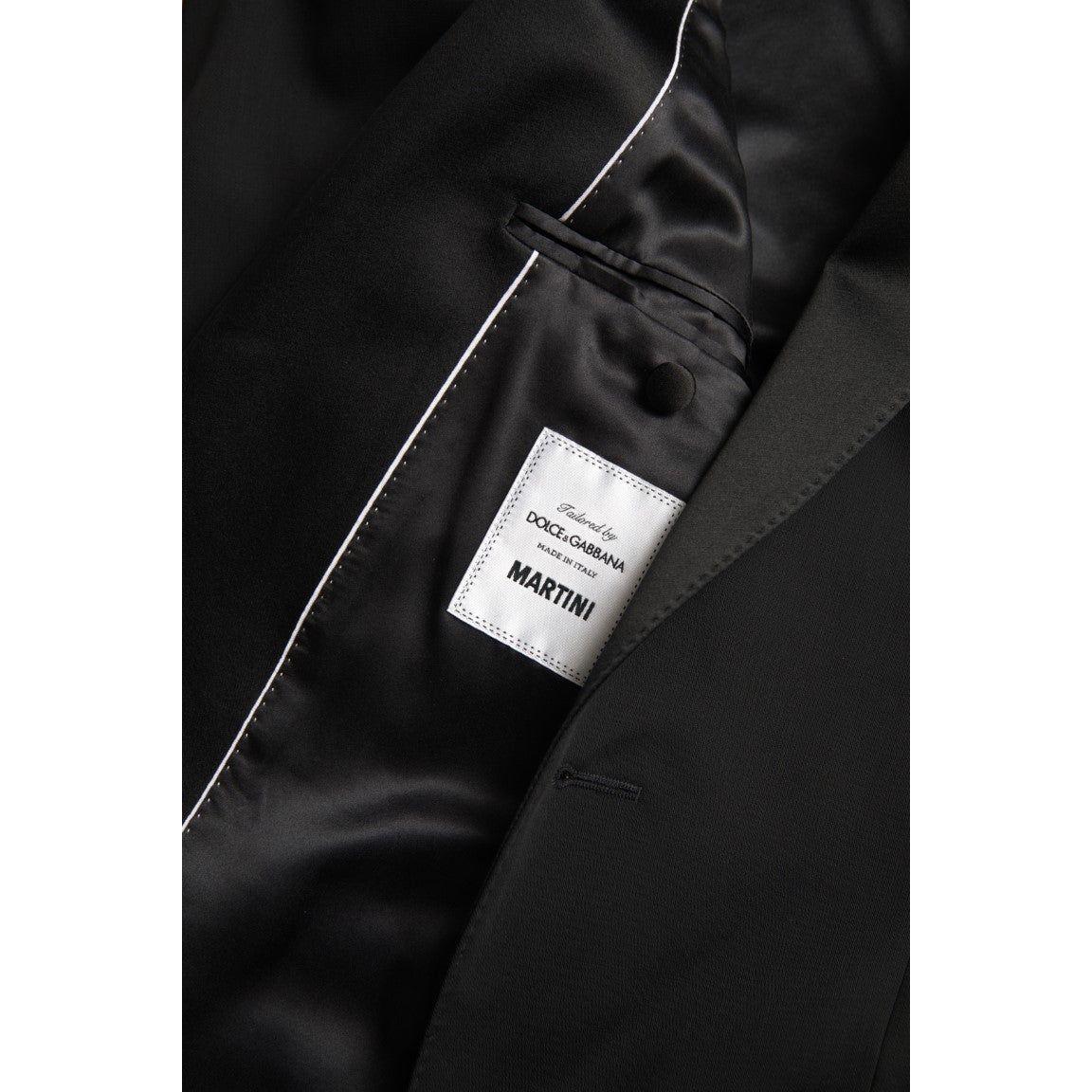 Dolce & Gabbana Black Wool Single Breasted MARTINI Blazer JKT3689-48