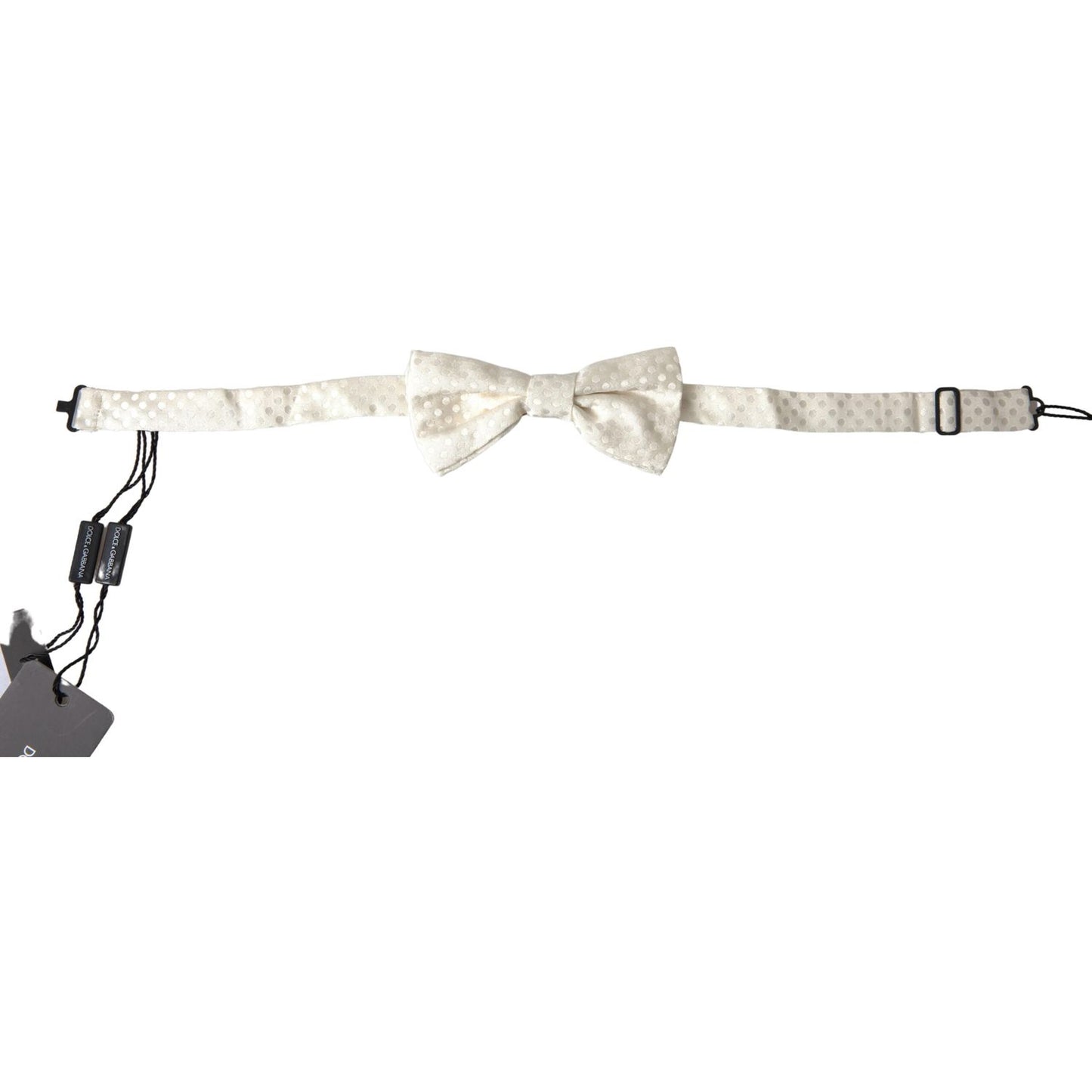 Dolce & Gabbana Ivory Fantasy Pattern Adjustable Neck Papillon Bow Tie