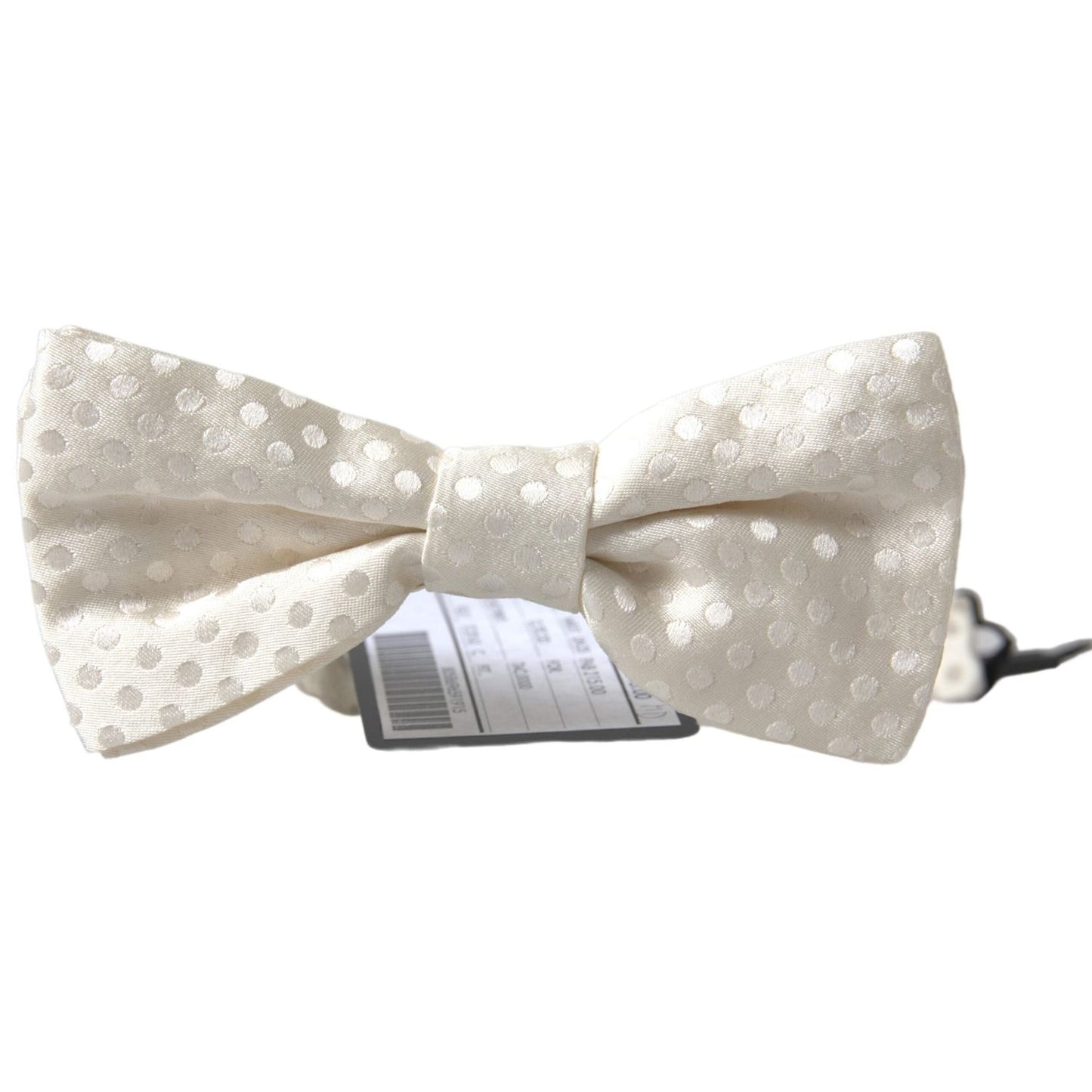 Dolce & Gabbana Ivory Fantasy Pattern Adjustable Neck Papillon Bow Tie