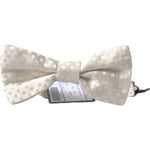 Dolce & Gabbana Ivory Fantasy Pattern Adjustable Neck Papillon Bow Tie