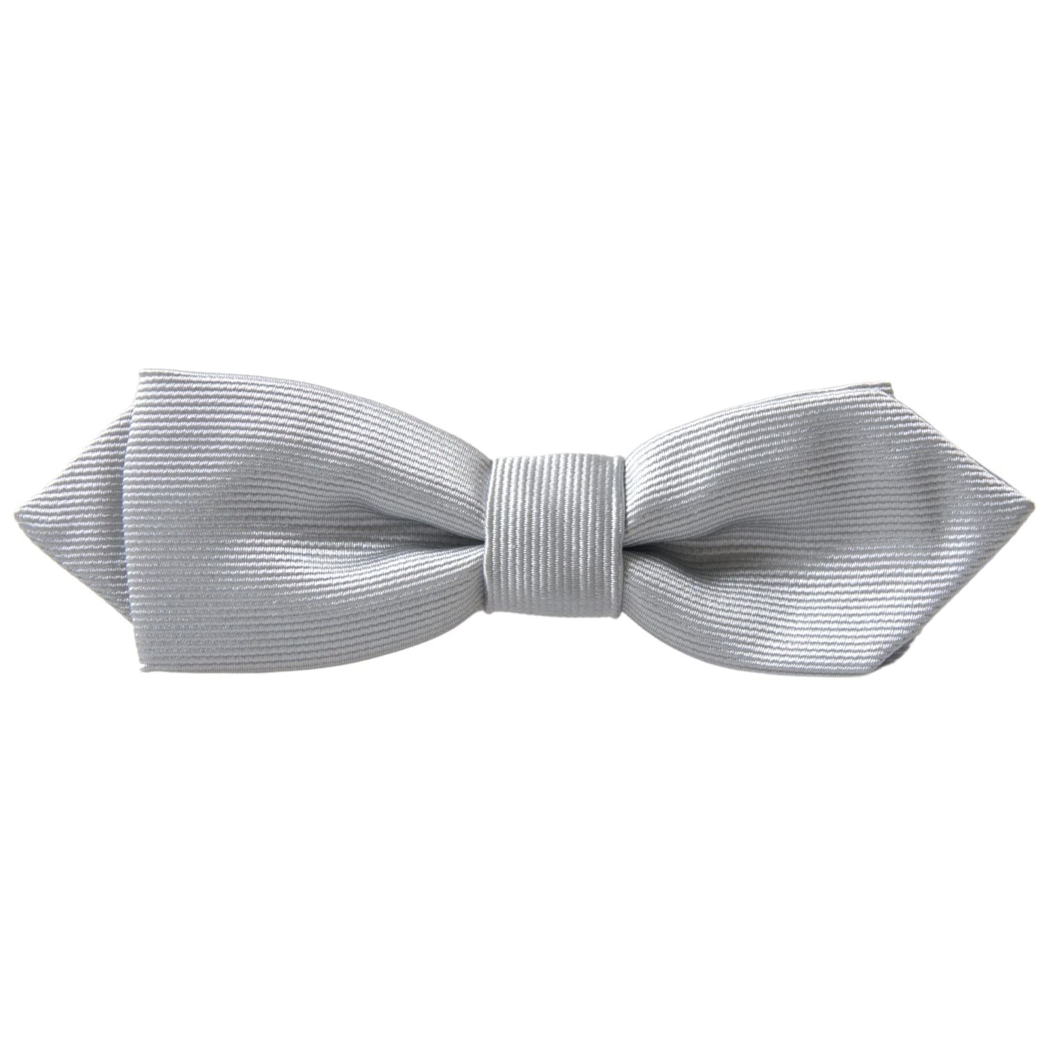Dolce & Gabbana Gray Silk Adjustable Men Neck Papillon Bow Tie