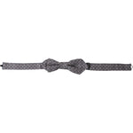 Dolce & Gabbana Gray Polka Dots Silk Adjustable Neck Papillon Bow Tie FT3792