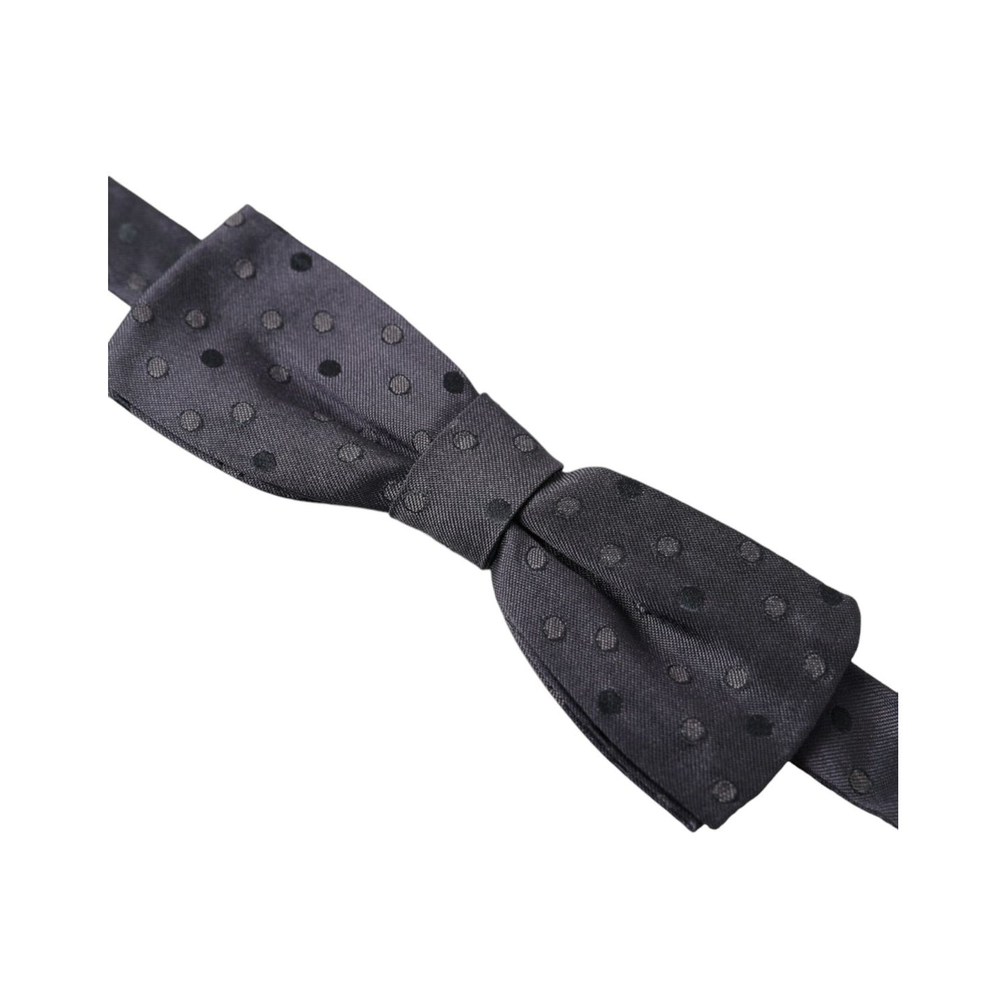 Dolce & Gabbana Blue Polka Dot Silk Adjustable Neck Men Papillon Bow Tie