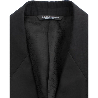 Dolce & Gabbana Black wool silk SICILIA blazer