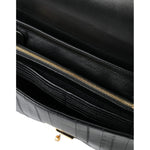 Dolce & Gabbana Black Eelskin Leather Shoulder Document Organizer Bag