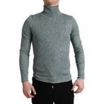 Dolce & Gabbana Green Polyester Turtleneck Pullover Sweater