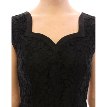 Dolce & Gabbana Black floral lace sicily runway dress