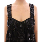 Dolce & Gabbana Black floral crystal embedded dress