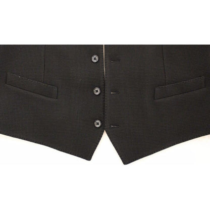 Dolce & Gabbana Black Cotton Dress Vest Blazer Jacket