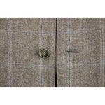 Dolce & Gabbana Brown Check Wool Single Breasted Vest