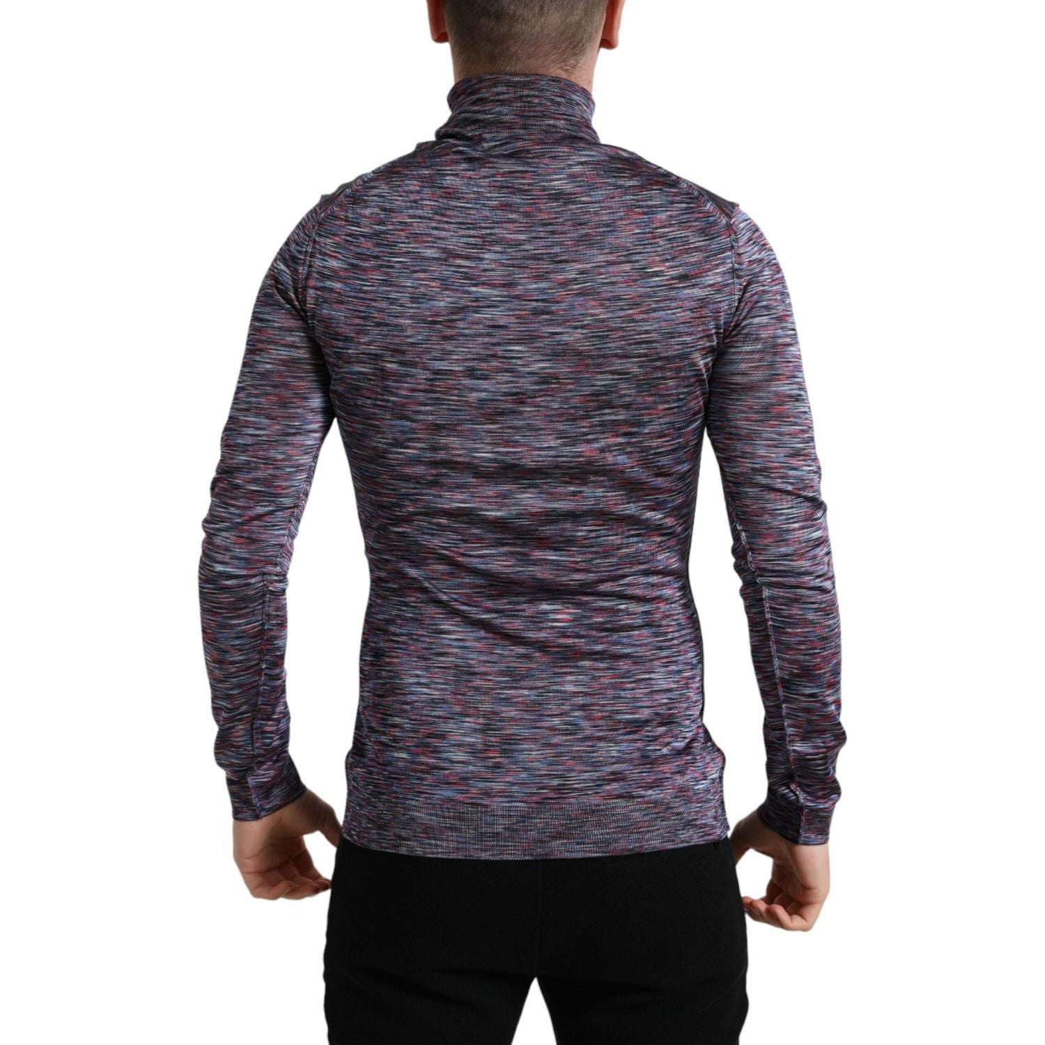 سترة أنيقة بياقة مدورة من دولتشي آند غابانا باللون الأزرق والأرجواني