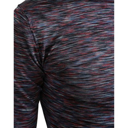 Dolce & Gabbana Blue Purple Turtleneck Pullover Sweater