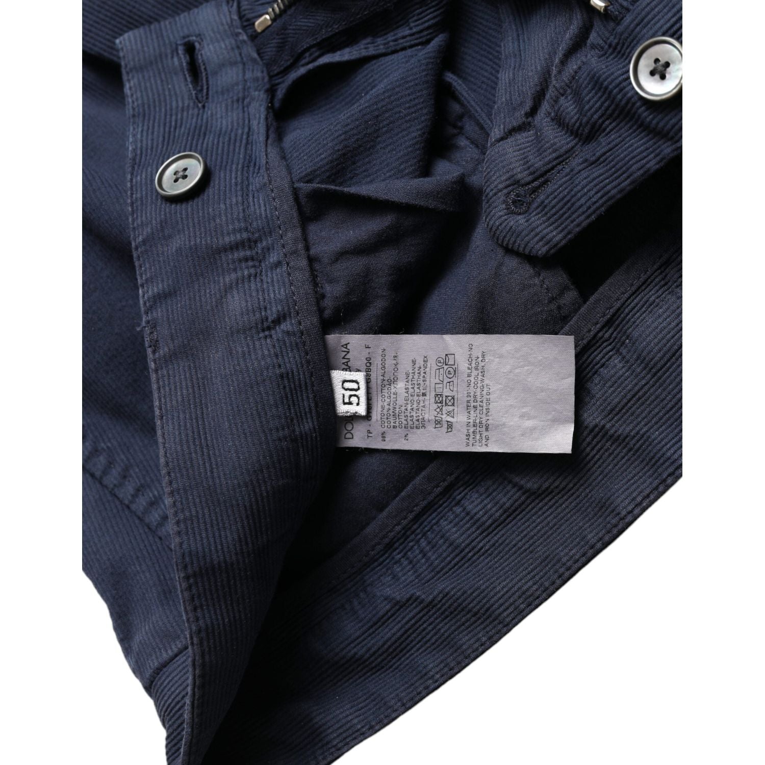 بنطلون دولتشي آند غابانا الأنيق باللون الأزرق الداكن