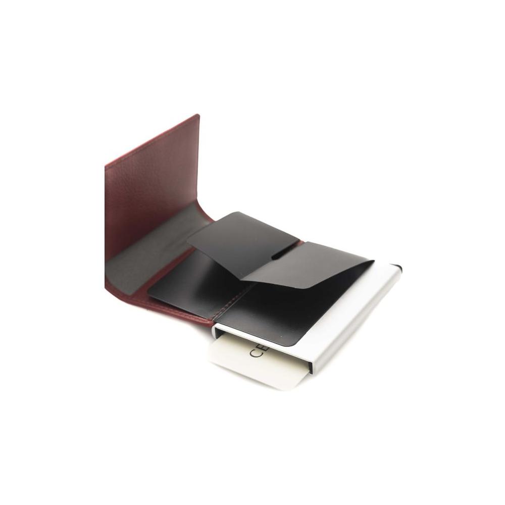 محفظة شيروتي 1881 للرجال من جلد العجل باللون الأحمر