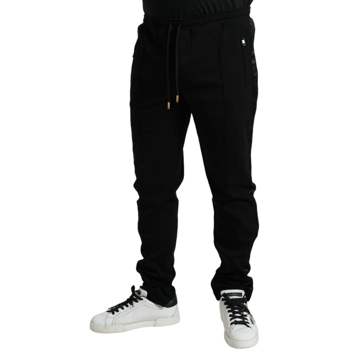 Dolce & Gabbana Black Cotton Blend Jogger Sweatpants Pants PAN75086-54